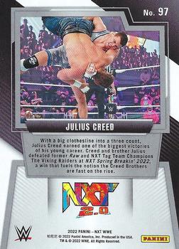 2022 Panini NXT 2.0 WWE #97 Julius Creed Back