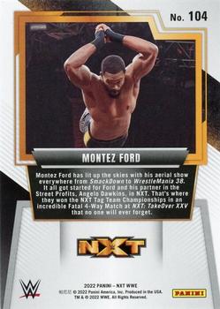 2022 Panini NXT 2.0 WWE #104 Montez Ford Back