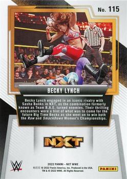 2022 Panini NXT 2.0 WWE #115 Becky Lynch Back