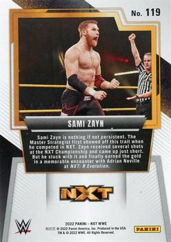 2022 Panini NXT 2.0 WWE #119 Sami Zayn Back