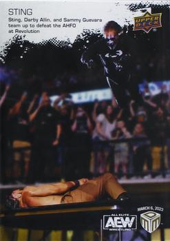 2022 Upper Deck AEW Match Dated Moments #3 Sting Front