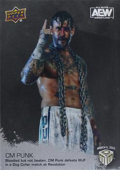 2022 Upper Deck AEW Match Dated Moments #5 CM Punk Front