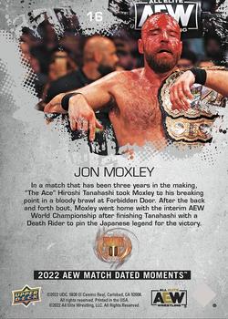 2022 Upper Deck AEW Match Dated Moments #16 Jon Moxley Back