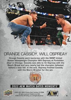 2022 Upper Deck AEW Match Dated Moments #17 Orange Cassidy / Will Ospreay Back
