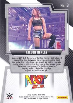 2022 Panini NXT 2.0 WWE - Black #3 Fallon Henley Back