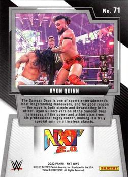 2022 Panini NXT 2.0 WWE - Black and Gold #71 Xyon Quinn Back
