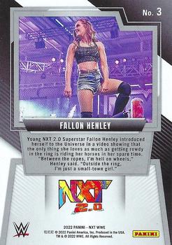 2022 Panini NXT 2.0 WWE - Blue #3 Fallon Henley Back