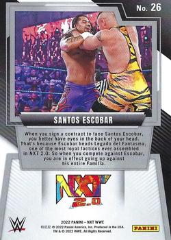 2022 Panini NXT 2.0 WWE - Gold #26 Santos Escobar Back