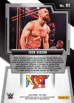2022 Panini NXT 2.0 WWE - Gold #81 Zack Gibson Back