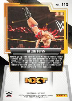 2022 Panini NXT 2.0 WWE - Gold #113 Alexa Bliss Back