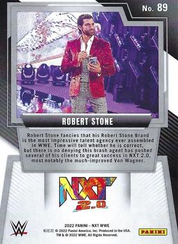 2022 Panini NXT 2.0 WWE - Green #89 Robert Stone Back