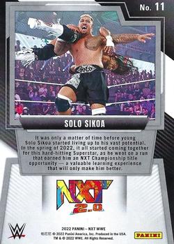 2022 Panini NXT 2.0 WWE - Silver #11 Solo Sikoa Back