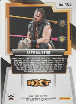 2022 Panini NXT 2.0 WWE - Silver #103 Drew McIntyre Back
