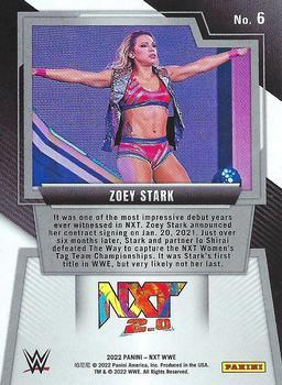 2022 Panini NXT 2.0 WWE - Teal #6 Zoey Stark Back