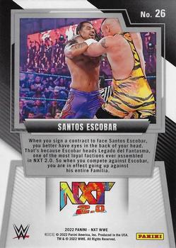 2022 Panini NXT 2.0 WWE - Teal #26 Santos Escobar Back