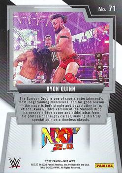 2022 Panini NXT 2.0 WWE - Teal #71 Xyon Quinn Back