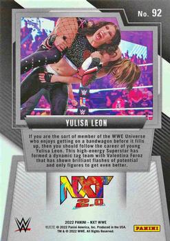 2022 Panini NXT 2.0 WWE - 2.0 #92 Yulisa Leon Back