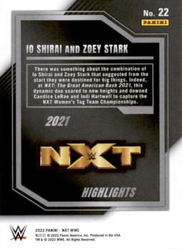 2022 Panini NXT 2.0 WWE - 2021 NXT Highlights #22 Io Shirai / Zoey Stark Back