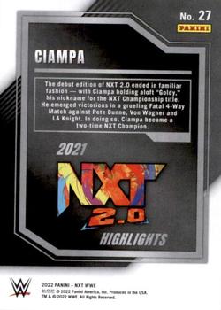 2022 Panini NXT 2.0 WWE - 2021 NXT Highlights #27 Ciampa Back