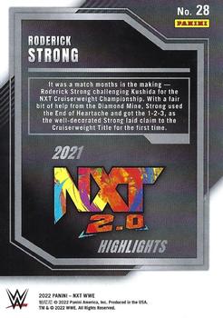 2022 Panini NXT 2.0 WWE - 2021 NXT Highlights #28 Roderick Strong Back