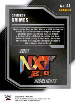 2022 Panini NXT 2.0 WWE - 2021 NXT Highlights #41 Cameron Grimes Back