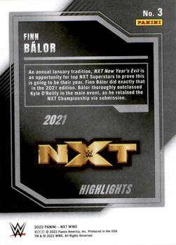 2022 Panini NXT 2.0 WWE - 2021 NXT Highlights 2.0 #3 Finn Balor Back