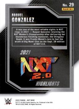 2022 Panini NXT 2.0 WWE - 2021 NXT Highlights Black #29 Raquel Rodriguez Back