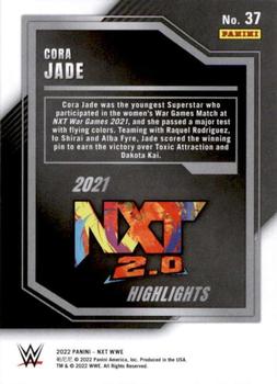 2022 Panini NXT 2.0 WWE - 2021 NXT Highlights Black #37 Cora Jade Back