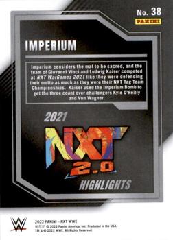 2022 Panini NXT 2.0 WWE - 2021 NXT Highlights Black #38 Fabian Aichner / Ludwig Kaiser Back