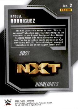 2022 Panini NXT 2.0 WWE - 2021 NXT Highlights Black and Gold #2 Raquel Rodriguez Back