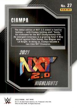 2022 Panini NXT 2.0 WWE - 2021 NXT Highlights Green #27 Ciampa Back