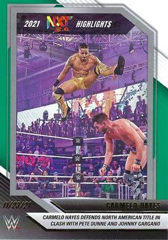 2022 Panini NXT 2.0 WWE - 2021 NXT Highlights Green #36 Carmelo Hayes Front