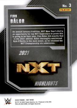 2022 Panini NXT 2.0 WWE - 2021 NXT Highlights Silver #3 Finn Balor Back