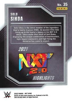 2022 Panini NXT 2.0 WWE - 2021 NXT Highlights Silver #35 Solo Sikoa Back