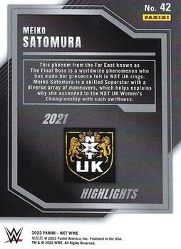 2022 Panini NXT 2.0 WWE - 2021 NXT Highlights Silver #42 Meiko Satomura Back