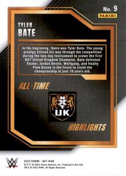 2022 Panini NXT 2.0 WWE - All-Time NXT Highlights #9 Tyler Bate Back