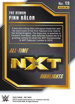2022 Panini NXT 2.0 WWE - All-Time NXT Highlights Green #19 The Demon Finn Balor Back
