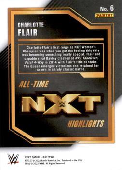 2022 Panini NXT 2.0 WWE - All-Time NXT Highlights Silver #6 Charlotte Flair Back