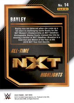 2022 Panini NXT 2.0 WWE - All-Time NXT Highlights Silver #14 Bayley Back