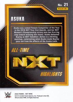 2022 Panini NXT 2.0 WWE - All-Time NXT Highlights Silver #21 Asuka Back
