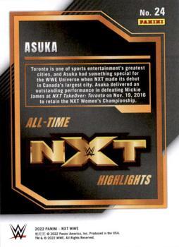 2022 Panini NXT 2.0 WWE - All-Time NXT Highlights Silver #24 Asuka Back