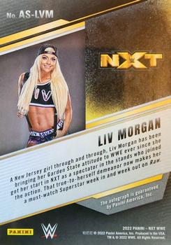 2022 Panini NXT 2.0 WWE - NXT Alumni Signatures Black #AS-LVM Liv Morgan Back