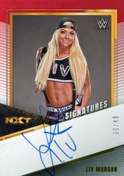 2022 Panini NXT 2.0 WWE - NXT Alumni Signatures Red #AS-LVM Liv Morgan Front