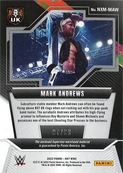 2022 Panini NXT 2.0 WWE - NXT Memorabilia Red #NXM-MAW Mark Andrews Back