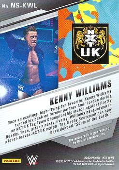 2022 Panini NXT 2.0 WWE - NXT Signatures Green #IS-KWL Kenny Williams Back