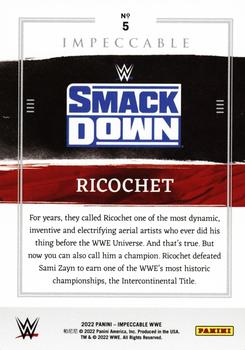 2022 Panini Impeccable WWE #5 Ricochet Back
