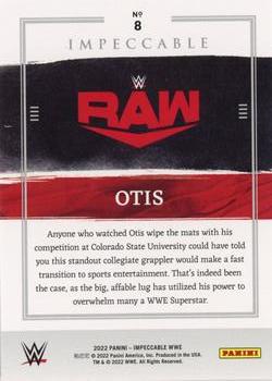 2022 Panini Impeccable WWE #8 Otis Back