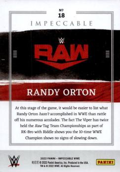 2022 Panini Impeccable WWE #18 Randy Orton Back