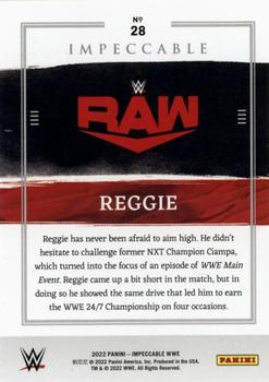 2022 Panini Impeccable WWE #28 Reggie Back