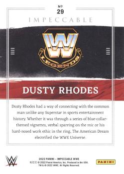 2022 Panini Impeccable WWE #29 Dusty Rhodes Back